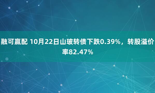 融可赢配 10月22日山玻转债下跌0.39%，转股溢价率82.47%